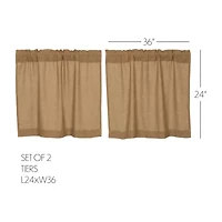 Natural Burlap 2-pc. Window Tier
