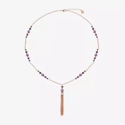 Liz Claiborne Tassel Womens Round 30 Inch Pendant Necklace