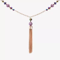 Liz Claiborne Tassel Womens Round 30 Inch Pendant Necklace