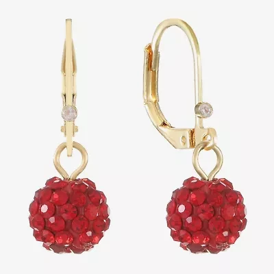 Monet Jewelry Huggie Womens Red Drop Earrings