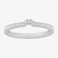 (G-H / Si1-Si2) Womens 1/7 CT. T.W. Lab Grown White Diamond 10K Gold Wedding Band
