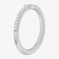 (G-H / Si1-Si2) Womens 1/7 CT. T.W. Lab Grown White Diamond 10K Gold Wedding Band