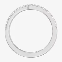 (G-H / Si1-Si2) Womens 1/7 CT. T.W. Lab Grown White Diamond 10K Gold Wedding Band