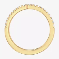 (G-H / Si1-Si2) Womens 1/7 CT. T.W. Lab Grown White Diamond 10K Gold Wedding Band