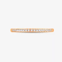 Womens 1/ CT. T.W. Natural White Diamond 10K Gold Wedding Band