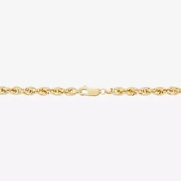 Mens 10K Gold 8 1/2 Inch Hollow Rope Chain Bracelet