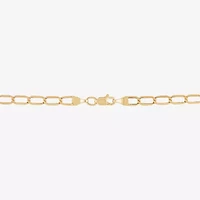 14K Gold 18 - 22 Inch Hollow Elongated Curb Chain Necklace