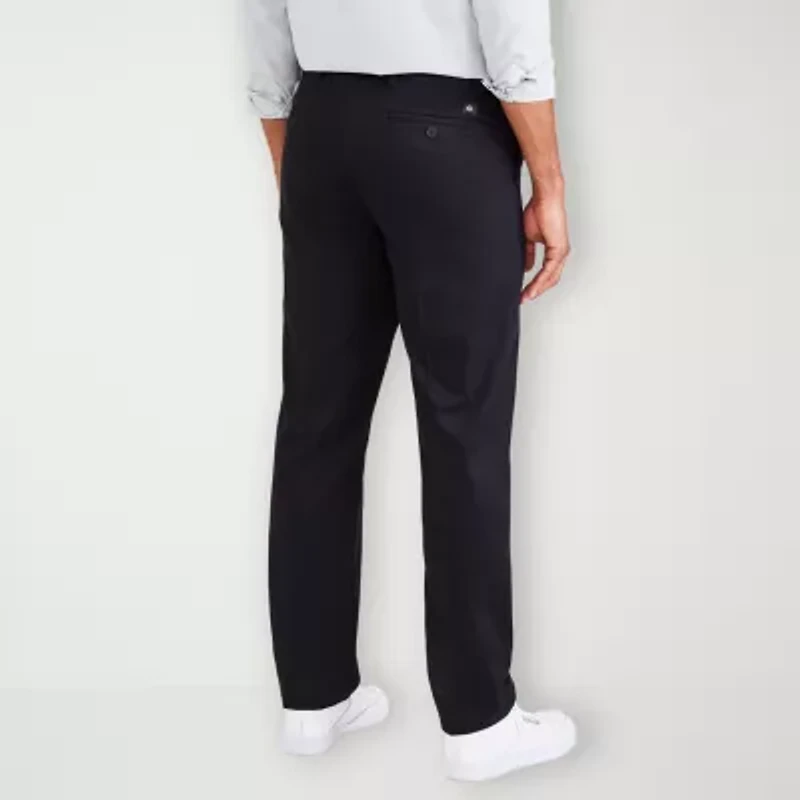 Dockers Signature Iron Free Khaki With Stain Defender Mens Comfort Waistband Straight Fit Flat Front Pant