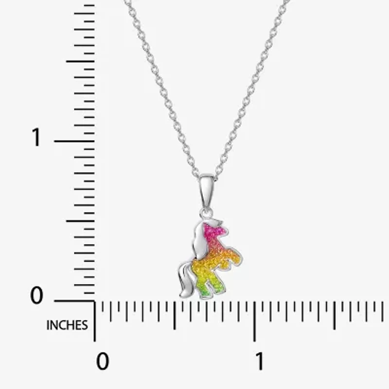 Made in Italy Girls Sterling Silver 15 Inch Pendant Necklace