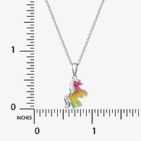 Made in Italy Girls Sterling Silver 15 Inch Pendant Necklace