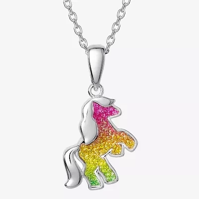 Made in Italy Girls Sterling Silver 15 Inch Pendant Necklace