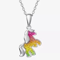 Made in Italy Girls Sterling Silver 15 Inch Pendant Necklace