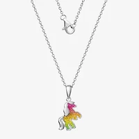 Made in Italy Girls Sterling Silver 15 Inch Pendant Necklace