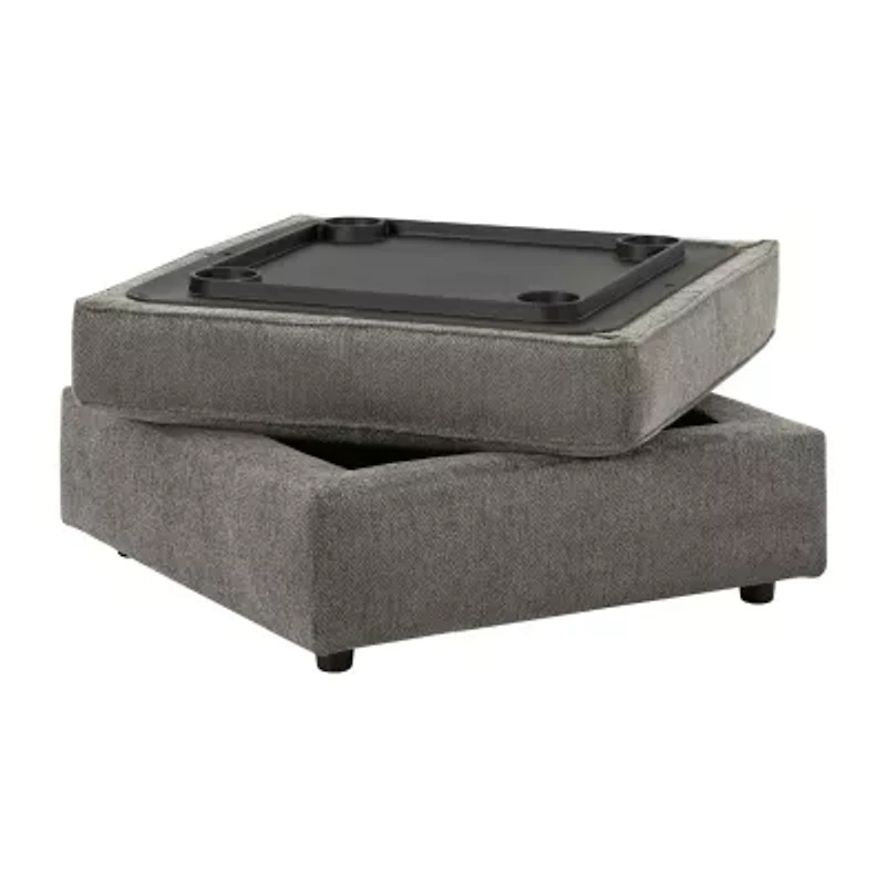 Signature Design by Ashley® O'Phannon Cushioned Storage Ottoman in Putty Brown