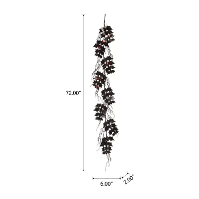 Glitzhome Lighted Bat Halloween Garland