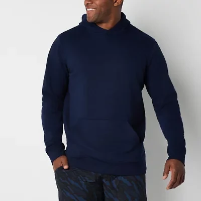 Xersion Quick Dry Cotton Fleece Mens Long Sleeve Fleece Active Big and Tall Hoodie