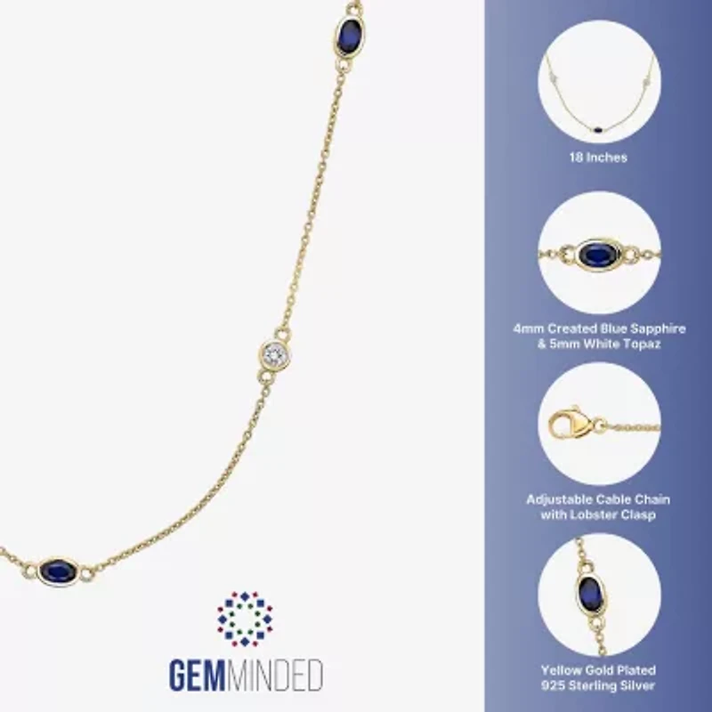 Womens 18K Gold Over Silver 16 Inch Cable Chain Necklace