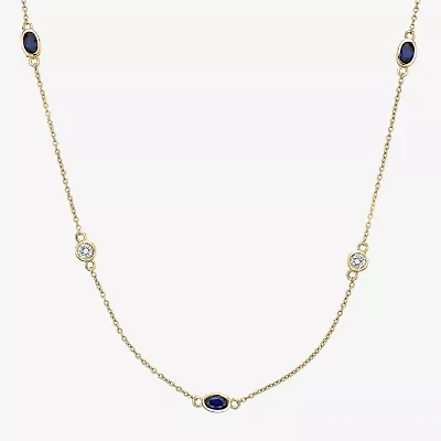 Womens 18K Gold Over Silver 16 Inch Cable Chain Necklace