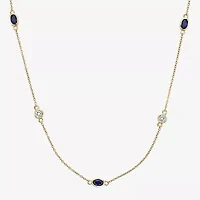 Womens 18K Gold Over Silver 16 Inch Cable Chain Necklace