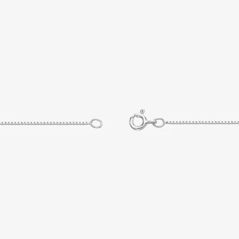 Womens Lab Created Sapphire Sterling Silver Inch Pendant Necklace