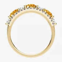 Womens 1/2 CT. T.W. Genuine Yellow Citrine 10K Gold Round Band