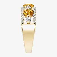 Womens 1/2 CT. T.W. Genuine Yellow Citrine 10K Gold Round Band