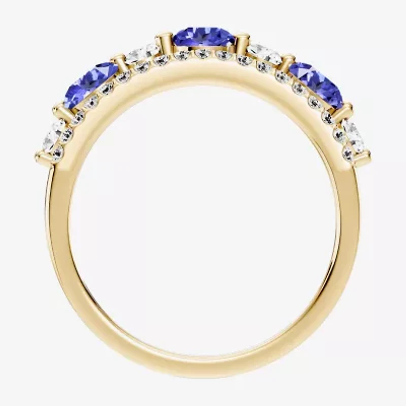 Womens 1/2 CT. T.W. Genuine Blue Tanzanite 10K Gold Round Band