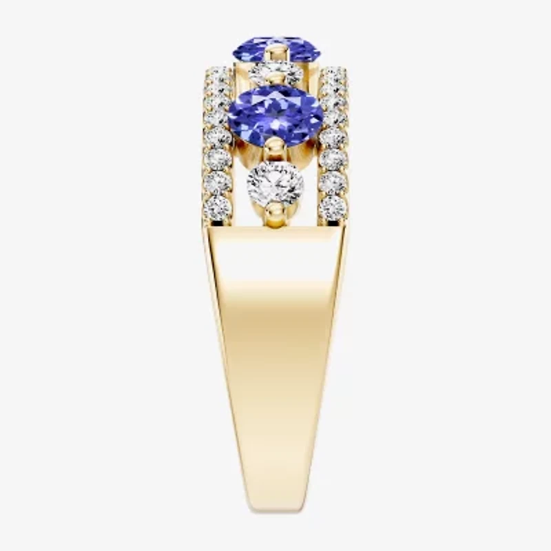 Womens 1/2 CT. T.W. Genuine Blue Tanzanite 10K Gold Round Band