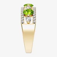 Womens 1/2 CT. T.W. Genuine Green Peridot 10K Gold Round Band