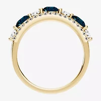 Womens 1/2 CT. T.W. Genuine Blue Topaz 10K Gold Round Band
