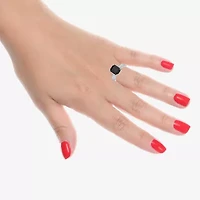 Womens Genuine Black Onyx Sterling Silver Cocktail Ring