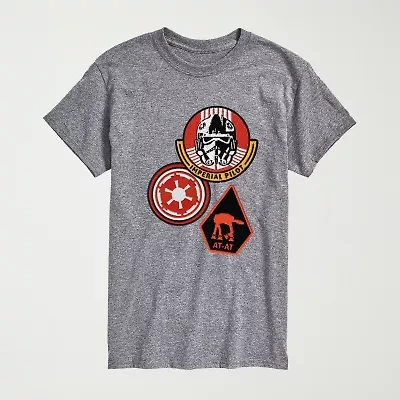 Novelty The Mandalorian And Grogu Imperial Pilot Mens Crew Neck Short Sleeve Regular Fit Baby Yoda Star Wars Graphic T-Shirt