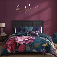 Bebejan Vibrant Flora 5-pc. Midweight Reversible Comforter Set