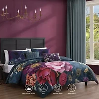 Bebejan Vibrant Flora 5-pc. Midweight Reversible Comforter Set