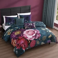 Bebejan Vibrant Flora 5-pc. Midweight Reversible Comforter Set