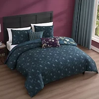 Bebejan Vibrant Flora 5-pc. Midweight Reversible Comforter Set
