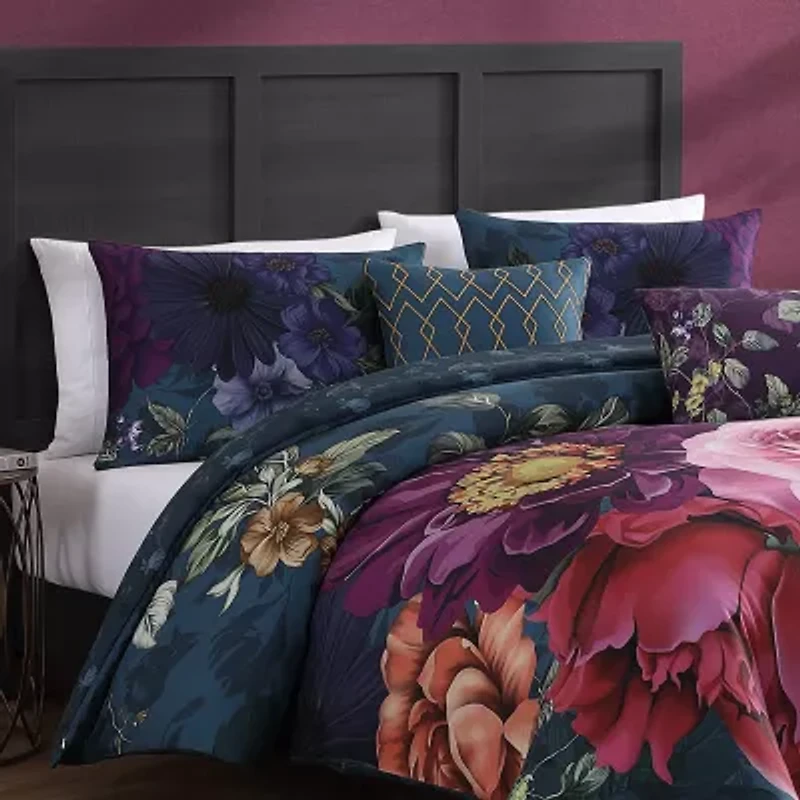 Bebejan Vibrant Flora 5-pc. Midweight Reversible Comforter Set