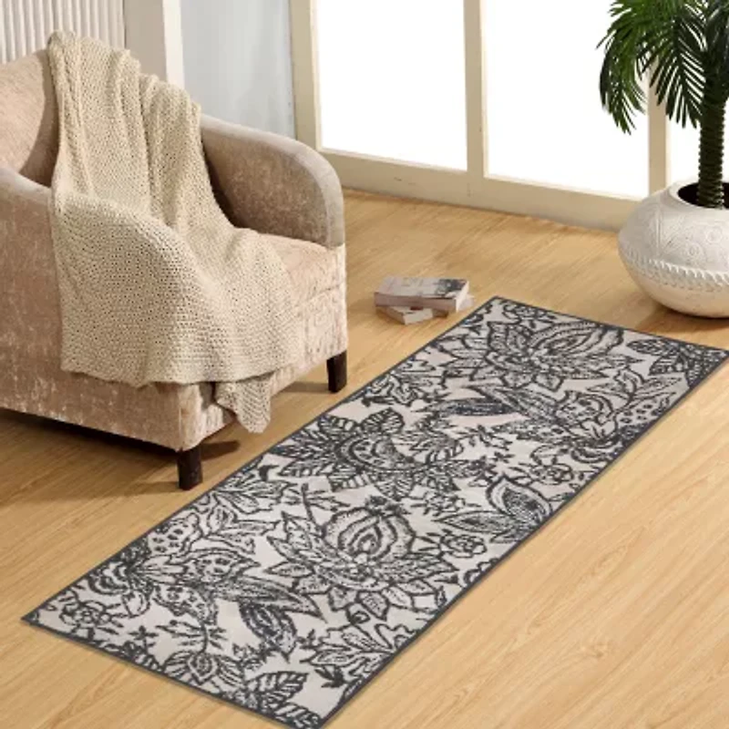 Riviera Home Eden Floral Indoor Rectangular Runner