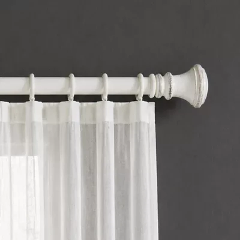 Deco Window Wood Trumpet 1 IN Adjustable Curtain Rod