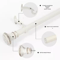 Deco Window Wood Trumpet 1 IN Adjustable Curtain Rod