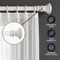 Deco Window Wood Trumpet 1 IN Adjustable Curtain Rod