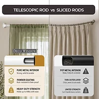 Deco Window Wood Trumpet 1 IN Adjustable Curtain Rod