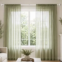 Deco Window Wood Trumpet 1 IN Adjustable Curtain Rod
