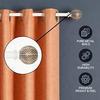 Deco Window Morroccan Ball 1 IN Adjustable Curtain Rod