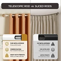 Deco Window Morroccan Ball 1 IN Adjustable Curtain Rod