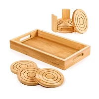 BergHOFF Bamboo Serving Tray With 8-pc. Coasters