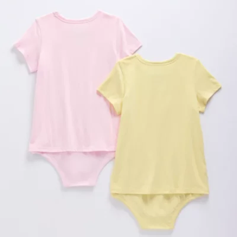 Thereabouts Little & Big Kid Girls Crew Neck Short Sleeve Adaptive 2-pc. Bodysuit