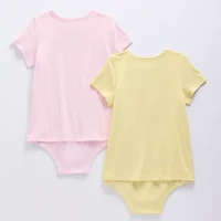 Thereabouts Little & Big Kid Girls Crew Neck Short Sleeve Adaptive 2-pc. Bodysuit