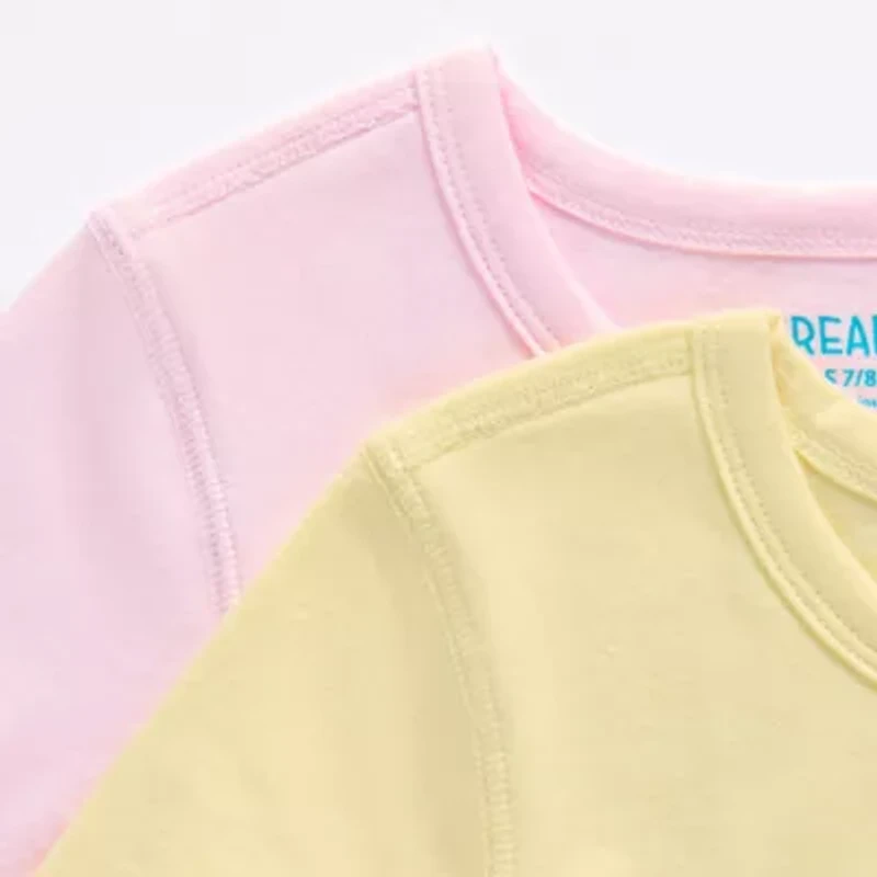Thereabouts Little & Big Kid Girls Crew Neck Short Sleeve Adaptive 2-pc. Bodysuit