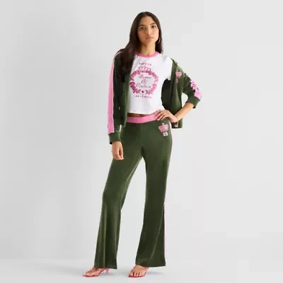 Juicy By Couture Womens Juniors Flare Mid Rise Sweatpant